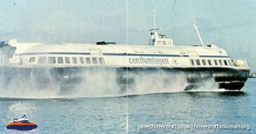 Vosper-Thornycroft VT1 in service -  (credit: The <a href='http://www.hovercraft-museum.org/' target='_blank'>Hovercraft Museum Trust</a>).
